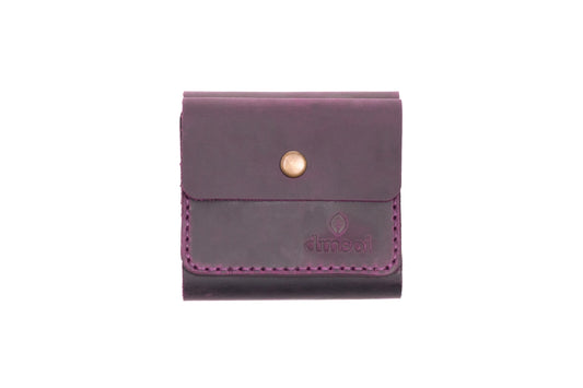 Mor El yapımı hakiki deri kadın cüzdanı. Anneler, öğrenciler, kendiniz ve sevdikleriniz için.