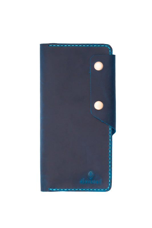 Turkuaz El Yapımı Deri Erkek Cüzdanı – Özenle Üretilmiş, Hediye ve Günlük Kullanım İçin İdeal