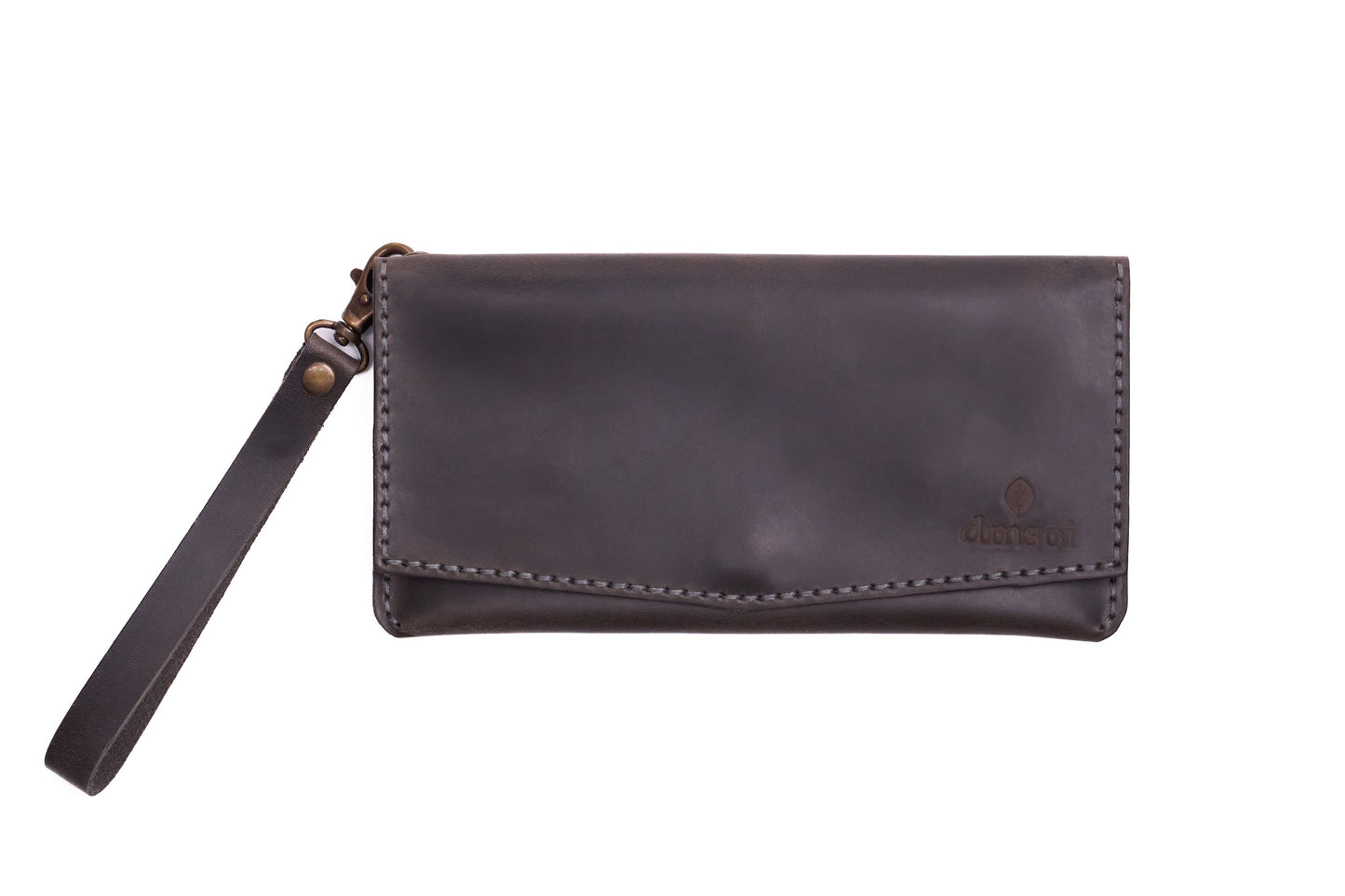 Gri Erkek veya Kadın için Kulplu Cüzdan, Birinci Sınıf El Yapımı Hakiki Deri – 6  Kredi Kart / Kimlik Yuvası, Uzun, Şık ve Dayanıklı Katlanabilir Cüzdan, İş, Seyahat, Hediye ve Tüm ihtiyaçlarınız için Günlük Kullanım