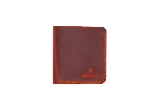 Turuncu Kiremit Erkekler için El Yapımı Hakiki Dana Derisi Katlanır Cüzdan – %100 Hakiki Deri, El Dikişli, Makine Kullanılmadan Üretilmiş, Dayanıklı Kart ve Nakit Bölmesi, Birinci Sınıf Günlük Cüzdan ve Hediyelik