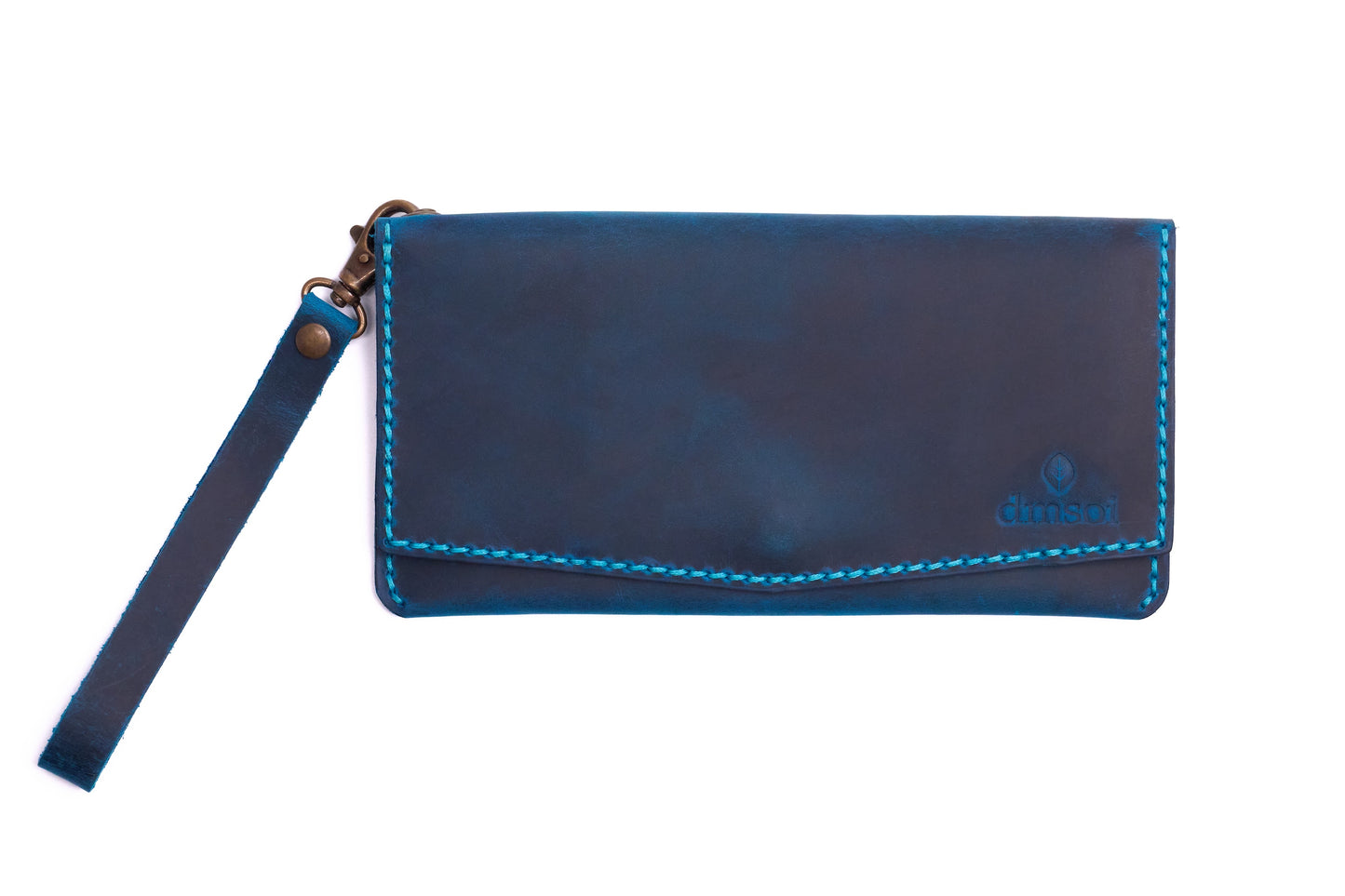 Turkuaz Erkek veya Kadın için Kulplu Cüzdan, Birinci Sınıf El Yapımı Hakiki Deri – 6  Kredi Kart / Kimlik Yuvası, Uzun, Şık ve Dayanıklı Katlanabilir Cüzdan, İş, Seyahat, Hediye ve Tüm ihtiyaçlarınız için Günlük Kullanım