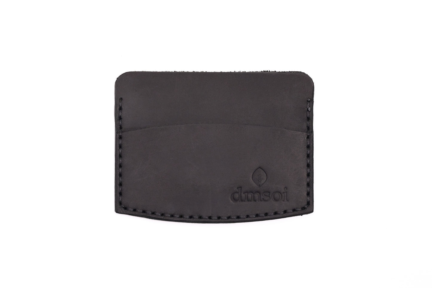 Siyah El Yapımı Minimalist Deri Kartlık Cüzdan – %100 Dana Derisi – Erkekler ve Kadınlar İçin Birinci Sınıf İnce El Yapımı Cüzdan – Makine Kullanılmadan Üretilmiş El İşçiliği – Dayanıklı Günlük Kullanım Kartlığı