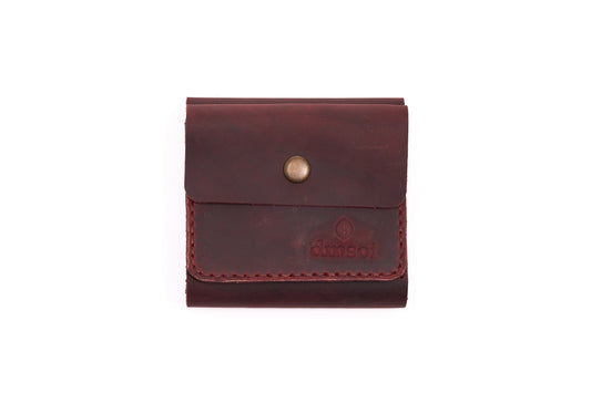 Bordo El yapımı hakiki deri kadın cüzdanı. Anneler, öğrenciler, kendiniz ve sevdikleriniz için.