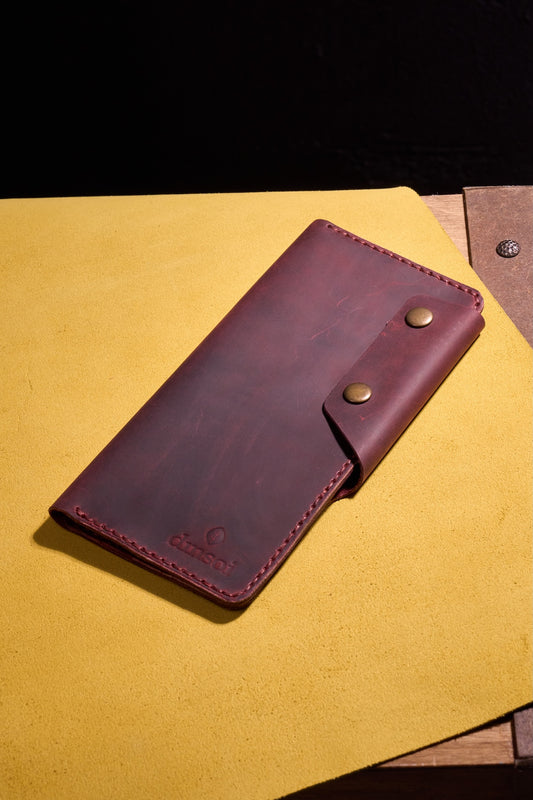 Bordo El Yapımı Deri Erkek Cüzdanı– Özenle Üretilmiş, Hediye ve Günlük Kullanım İçin İdeal