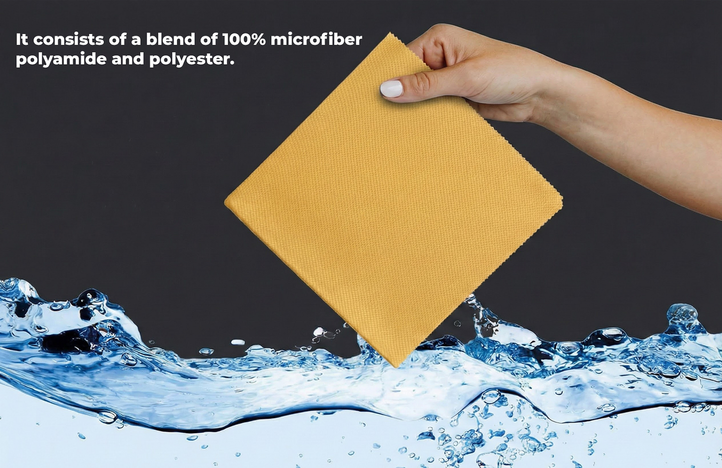 Hardal Sarısı Mikrofiber Polyamid ve Polyester karışımı Temizlik Bezi, Araç İç Mekanı, Piyano Black noktaları, Trim, Gözlükler, Kamera Lensleri, Ekranlar ve Hassas Yüzeyler İçin – Yumuşak, Tüy Bırakmayan, Yeniden Kullanılabilir Zikzak Kenarlı Silme Bezi