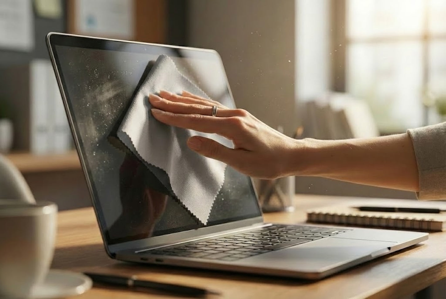 Gri Mikrofiber Polyamid ve Polyester karışımı Temizlik Bezi, Araç İç Mekanı, Piyano Black noktaları, Trim, Gözlükler, Kamera Lensleri, Ekranlar ve Hassas Yüzeyler İçin – Yumuşak, Tüy Bırakmayan, Yeniden Kullanılabilir Zikzak Kenarlı Silme Bezi