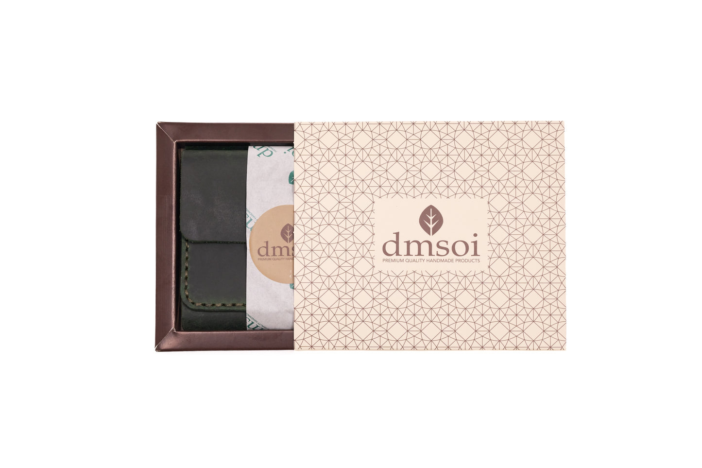 Yeşil El yapımı hakiki deri kadın cüzdanı. Anneler, öğrenciler, kendiniz ve sevdikleriniz için.