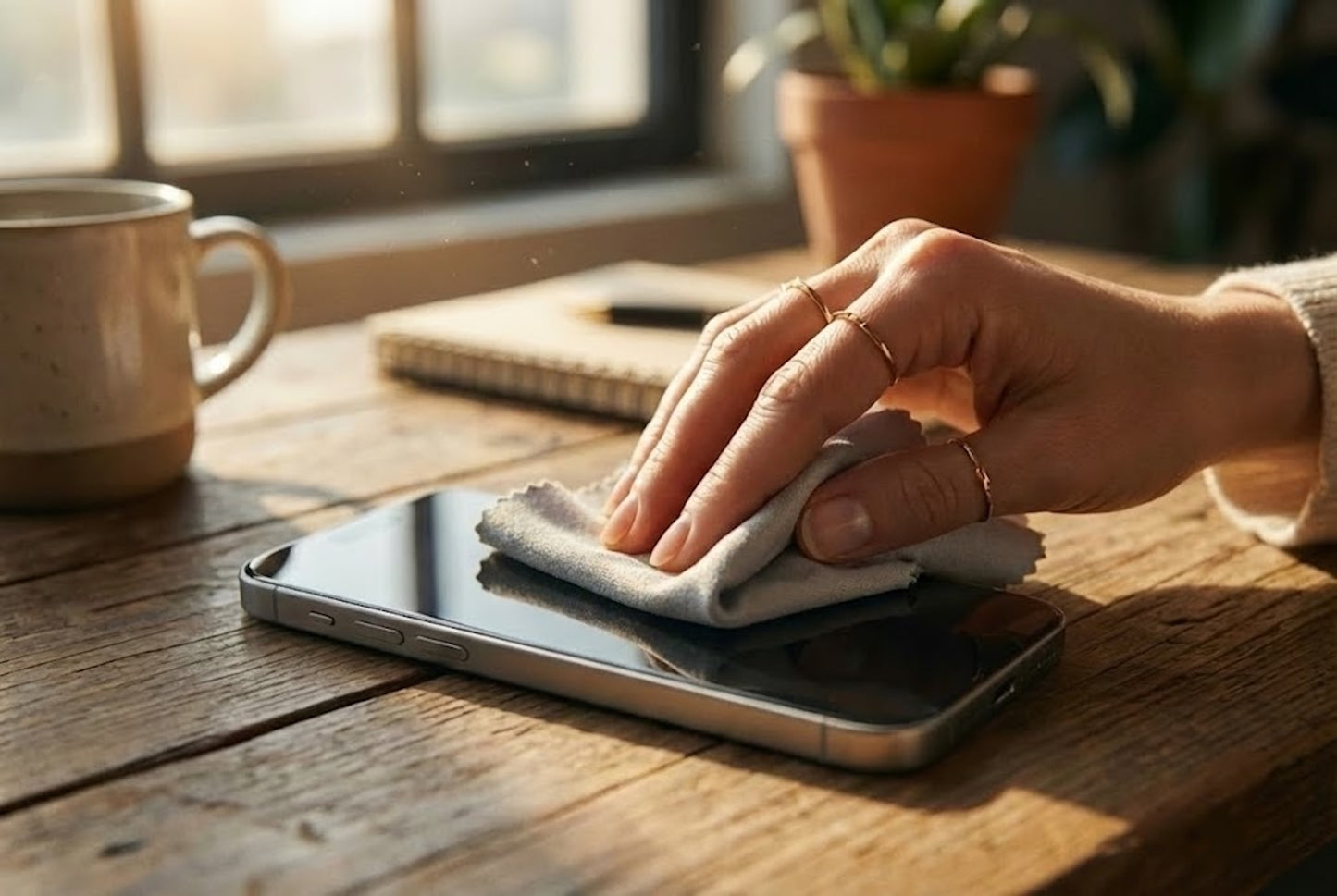 Gri Mikrofiber Polyamid ve Polyester karışımı Temizlik Bezi, Araç İç Mekanı, Piyano Black noktaları, Trim, Gözlükler, Kamera Lensleri, Ekranlar ve Hassas Yüzeyler İçin – Yumuşak, Tüy Bırakmayan, Yeniden Kullanılabilir Zikzak Kenarlı Silme Bezi