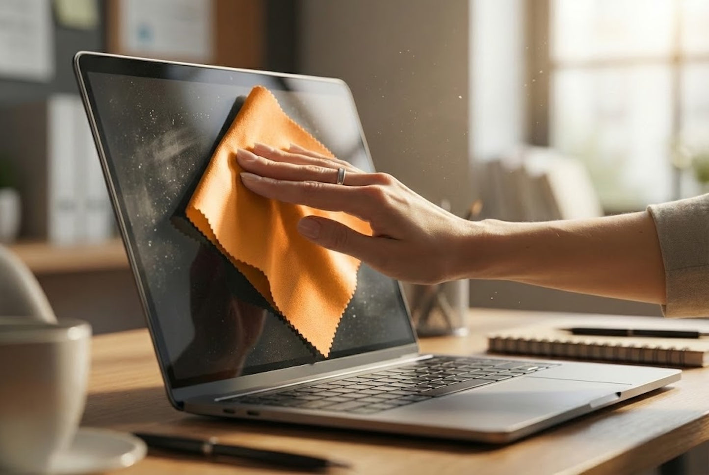 Hardal Sarısı Mikrofiber Polyamid ve Polyester karışımı Temizlik Bezi, Araç İç Mekanı, Piyano Black noktaları, Trim, Gözlükler, Kamera Lensleri, Ekranlar ve Hassas Yüzeyler İçin – Yumuşak, Tüy Bırakmayan, Yeniden Kullanılabilir Zikzak Kenarlı Silme Bezi