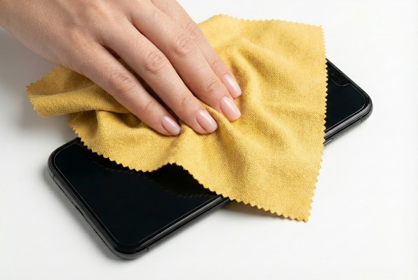 Hardal Sarısı Mikrofiber Polyamid ve Polyester karışımı Temizlik Bezi, Araç İç Mekanı, Piyano Black noktaları, Trim, Gözlükler, Kamera Lensleri, Ekranlar ve Hassas Yüzeyler İçin – Yumuşak, Tüy Bırakmayan, Yeniden Kullanılabilir Zikzak Kenarlı Silme Bezi