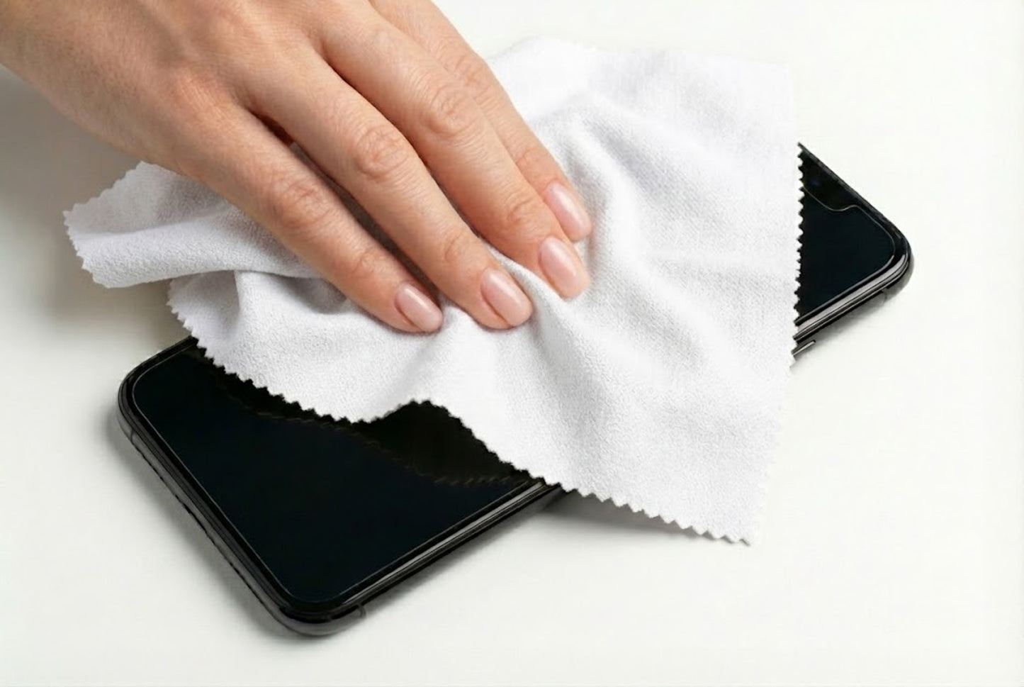 Beyaz Mikrofiber Polyamid ve Polyester karışımı Temizlik Bezi, Araç İç Mekanı, Piyano Black noktaları, Trim, Gözlükler, Kamera Lensleri, Ekranlar ve Hassas Yüzeyler İçin – Yumuşak, Tüy Bırakmayan, Yeniden Kullanılabilir Zikzak Kenarlı Silme Bezi