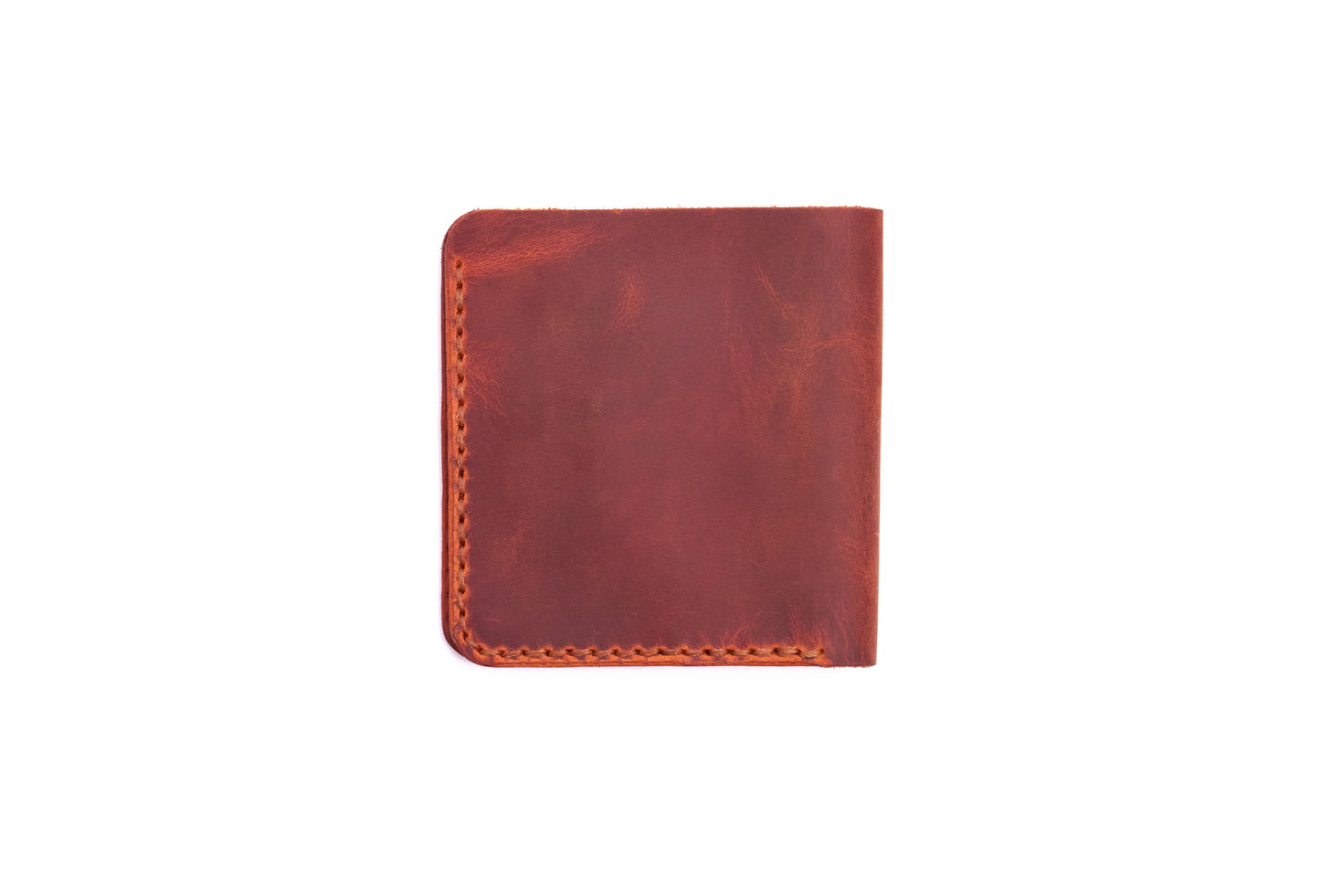 Turuncu Kiremit Erkekler için El Yapımı Hakiki Dana Derisi Katlanır Cüzdan – %100 Hakiki Deri, El Dikişli, Makine Kullanılmadan Üretilmiş, Dayanıklı Kart ve Nakit Bölmesi, Birinci Sınıf Günlük Cüzdan ve Hediyelik