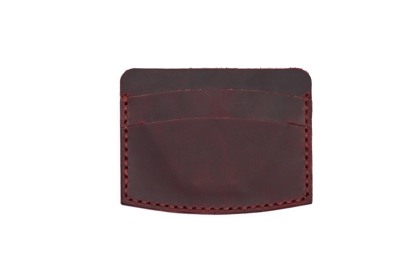 Bordo El Yapımı Minimalist Deri Kartlık Cüzdan – %100 Dana Derisi – Erkekler ve Kadınlar İçin Birinci Sınıf İnce El Yapımı Cüzdan – Makine Kullanılmadan Üretilmiş El İşçiliği – Dayanıklı Günlük Kullanım Kartlığı