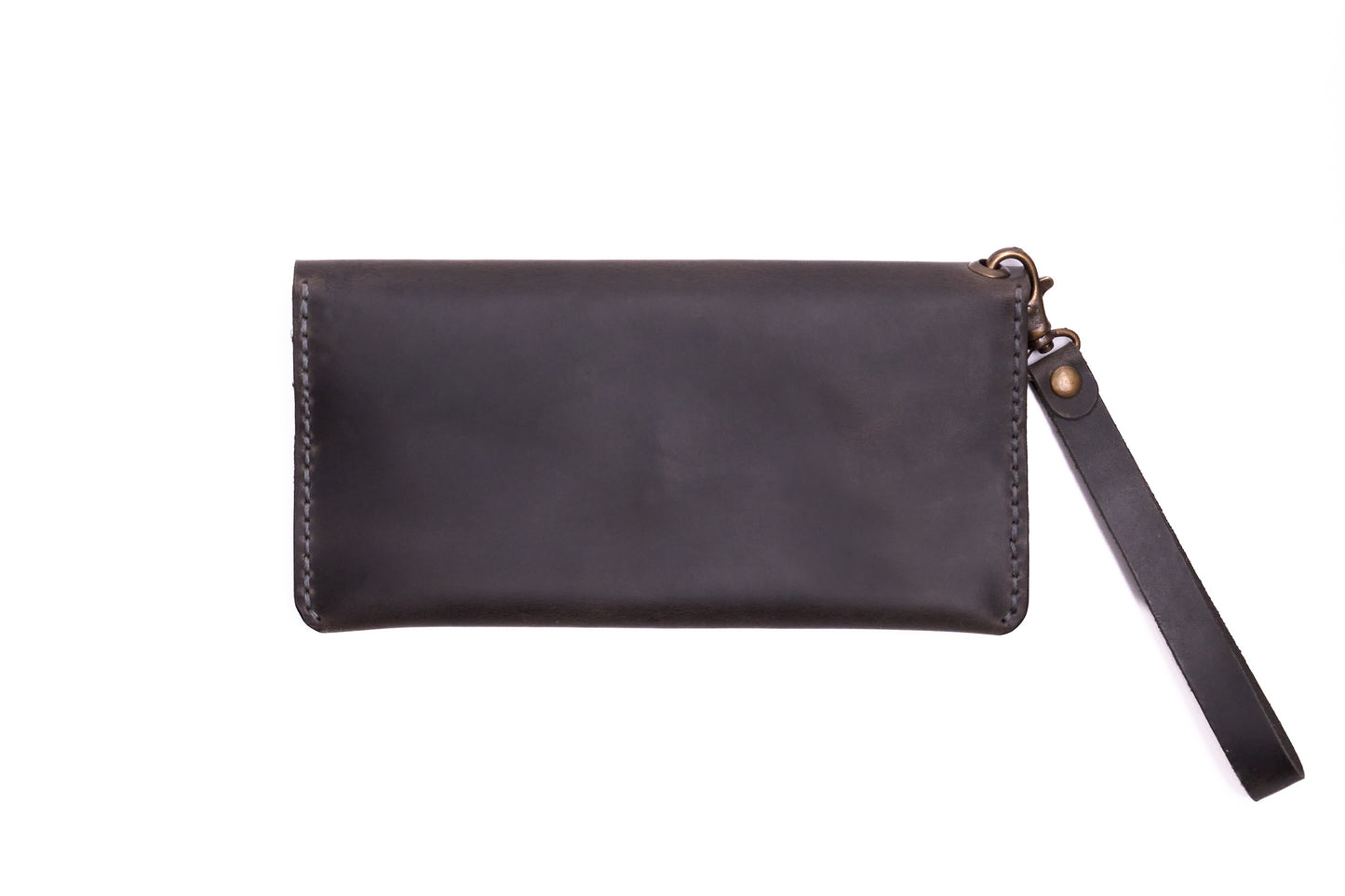 Gri Erkek veya Kadın için Kulplu Cüzdan, Birinci Sınıf El Yapımı Hakiki Deri – 6  Kredi Kart / Kimlik Yuvası, Uzun, Şık ve Dayanıklı Katlanabilir Cüzdan, İş, Seyahat, Hediye ve Tüm ihtiyaçlarınız için Günlük Kullanım